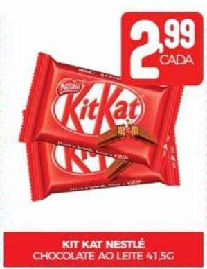 Fort Atacadista KIT KAT NESTLÉ CHOCOLATE AO LEITE 41,5G oferta