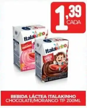 Fort Atacadista BEBIDA LÁCTEA ITALAKINHO CHOCOLATE/MORANGO TP 200ML oferta