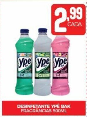 Fort Atacadista DESINFETANTE YPÊ BAK FRAGRÂNCIAS 500ML oferta