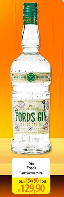 Atacadão Gin Fords Garrafa com 750ml oferta