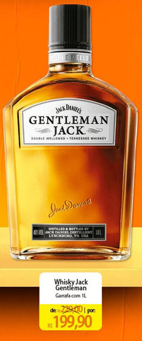 Whisky Jack Gentleman Garrafa com 1L