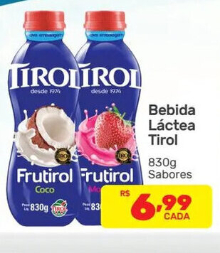 Bebida Láctea Tirol 830g sabores