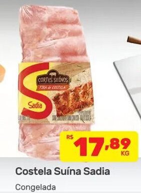 Supermercados Condor Costela Suína Sadia Congelada oferta