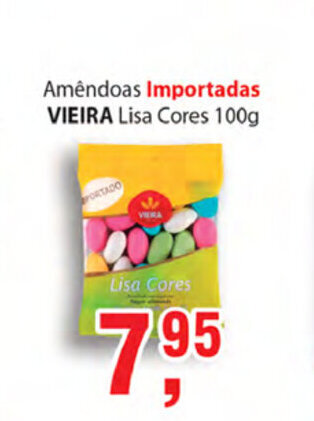 Supermercados Mundial Amendoas Importadas Vieira 100g oferta