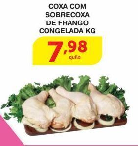 Roldão Coxa com sobrecoxa de frango congelada kg oferta