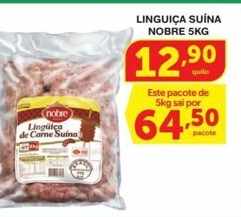 Roldão Linguiça suína nobre 5kg oferta