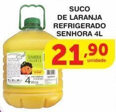 Roldão Suco de laranja refrigerado senhora 4l oferta