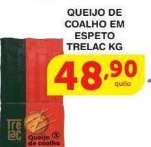 Queijo de coalho em espeto trelac kg