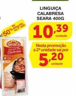 Roldão Linguiça calabresa seara 400g oferta