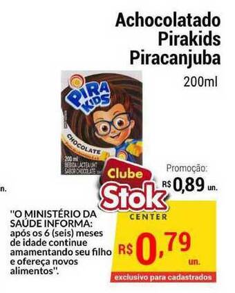 Achocolatado Pirakids Piracanjuba 200ml