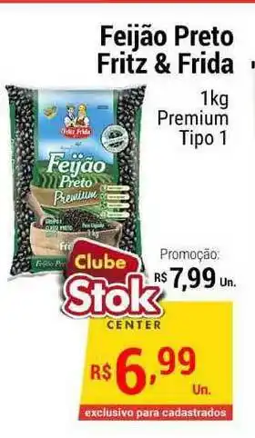 Stok Center Feijão Preto Fritz & Frida 1kg oferta