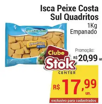 Isca Peixe Costa Sul Quadritos 1kg