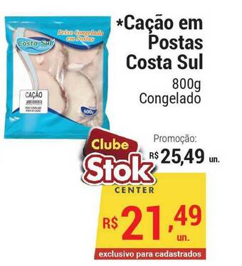 Stok Center Cação Em Postas Costa Sul 800g oferta
