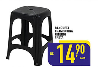 Mercantil Rodrigues BANQUETA TRAMONTINA NITERÓI PRETA oferta