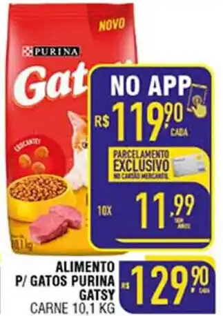 Mercantil Rodrigues ALIMENTO P/ GATOS PURINA GATSY CARNE 10,1 KG oferta