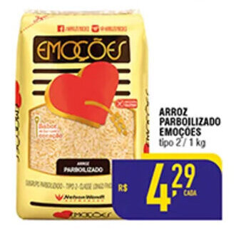 Mercantil Rodrigues ARROZ PARBOILIZADO EMOÇÕES tipo 2/ 1 kg oferta