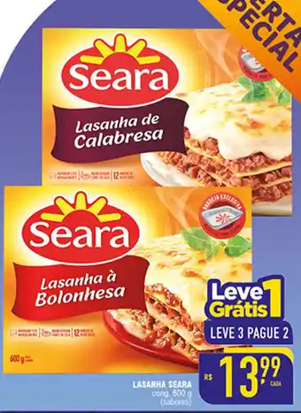 Mercantil Rodrigues LASANHA SEARA cong. 600 g (sabores) oferta