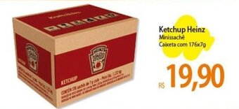 Atacadão Ketchup Heinz Minissache Caixeta com 176x7g oferta
