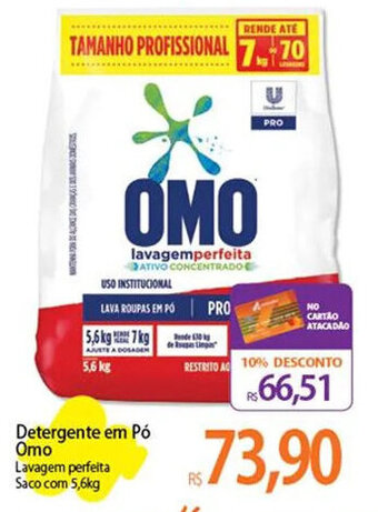 Detergente em Pó Omo Lavagem perfeita Saco com 5,6kg