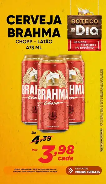 Dia CERVEJA BRAHMA CHOPP - LATÃO 473 ML oferta
