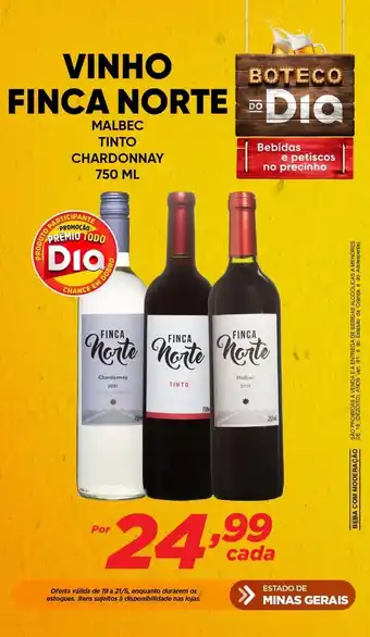 Dia VINHO FINCA NORTE MALBEC TINTO CHARDONNAY 750 ML oferta