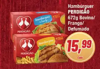 Rede Economia Hambúrguer PERDIGÃO 672g Bovino/ Frango/ Defumado oferta