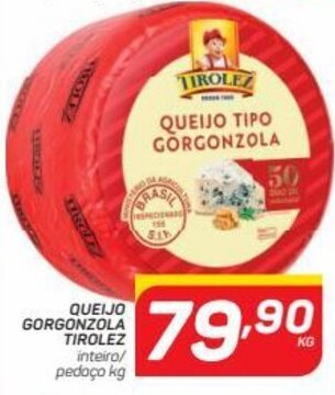 Queijo Gorgonzola Tirolez Forma Pedaço 200g