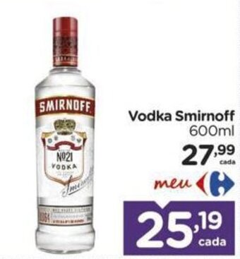 Carrefour Vodka Smirnoff 600ml oferta