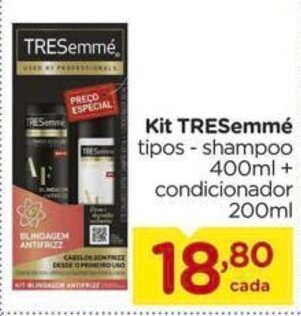 Carrefour Kit TRESemmé tipos - shampoo 400ml + condicionador 200ml oferta