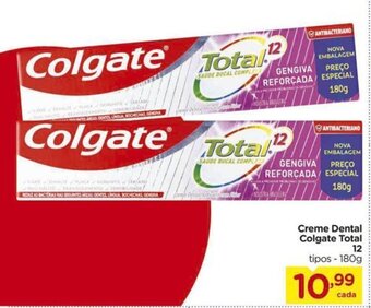 Carrefour Creme Dental Colgate Total 12 tipos - 180g oferta