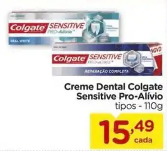 Carrefour Creme Dental Colgate Sensitive Pro-Alívio tipos - 110g oferta