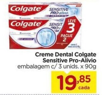 Carrefour Creme Dental Colgate Sensitive Pro-Alívio embalagem c/ 3 unids. x 90g oferta