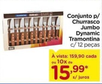 Carrefour Conjunto p/ Churrasco Jumbo Dynamic Tramontina c/12 peças oferta
