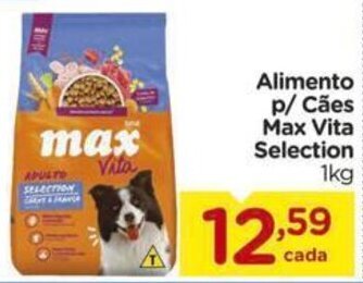 Carrefour Alimento p/ Cães Max Vita Selection 1kg oferta