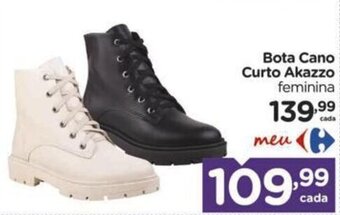 Carrefour Bota Cano Curto Akazzo feminina oferta