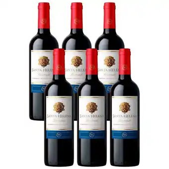 Kit 06 vinhos santa helena reservado cabernet merlot 750ml