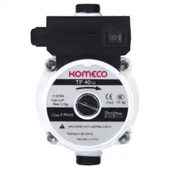 Leroy Merlin Pressurizador para aquecedor de água a gás 127v (110v) tp40 g4 komeco oferta
