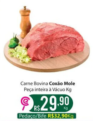 Comercial Esperança Carne Bovina Coxão Mole Peça inteira à Vácuo Kg oferta