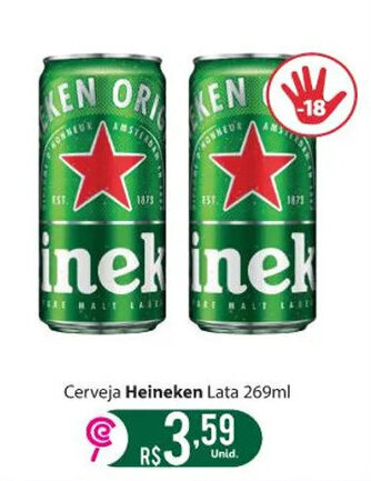 Cerveja Heineken Lata 269ml