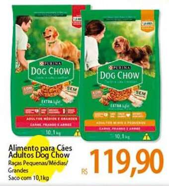 Atacadão Alimento para Cães Adultos Dog Chow Raças Pequenas/Médias/ Grandes Saco com 10,1kg oferta