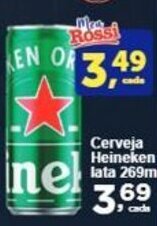 Rossi Supermercado Cerveja Heineken lata 269ml oferta