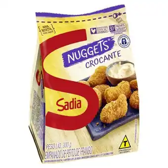Festval Empanado de frango crocante sadia nuggets pacote 300g oferta