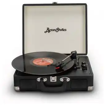 Carrefour Express Vitrola toca discos retro vitrola, 3 velocidades com bluetooth e aux, 110v, byronstatics kts 601bt bs bk, preto oferta