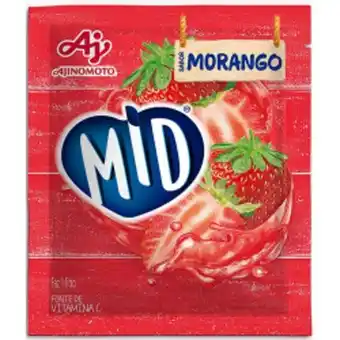 Refresco em pó mid morango