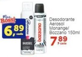 Rossi Supermercado Desodorante Aerosol Monange/ Bozzano 150ml oferta