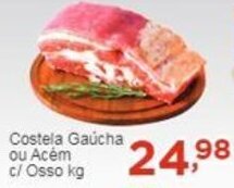 Rossi Supermercado Costela Gaúcha ou Acém c/ Osso kg oferta