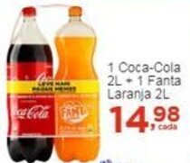 Rossi Supermercado 1 Coca-Cola 2L+1 Fanta Laranja 2L oferta