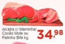 Rossi Supermercado Alcatra c/ Maminha/ Coxão Mole ou Patinho Bife kg oferta