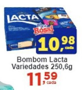 Rossi Supermercado Bombom Lacta Variedades 250,6g oferta