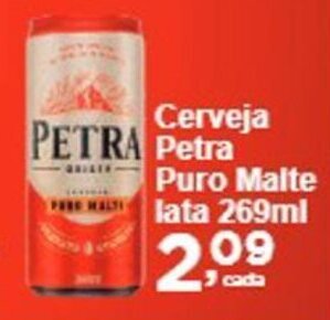 Rossi Supermercado Cerveja Petra Puro Malte lata 269ml oferta